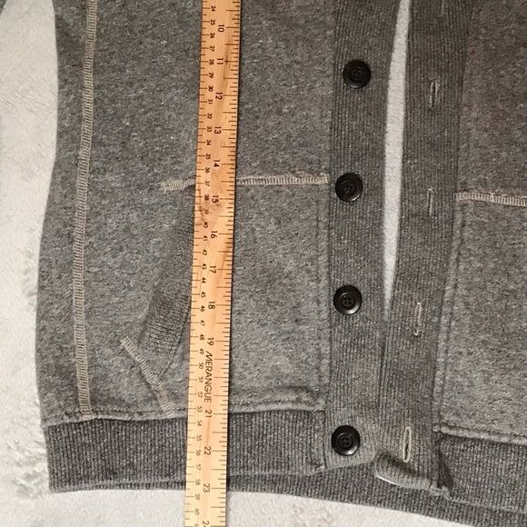 Y2K Men’s American Eagle Shawl CollarGrey Vintage Classic 1977 w/ pockets USXS - Picture 8 of 10